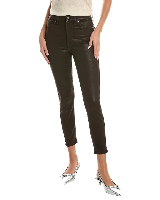 7 For All Mankind High-Waist Chocolate Coated Ankle Skinny Jean