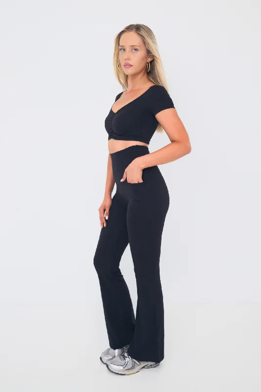 Big Discounts Alpine Flare Pocket (Tall) Leggings - Black