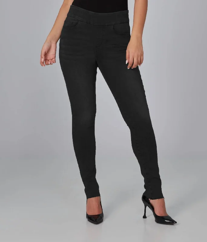 Major Savings Anna High Rise Skinny Pull On Jeans In Night Black
