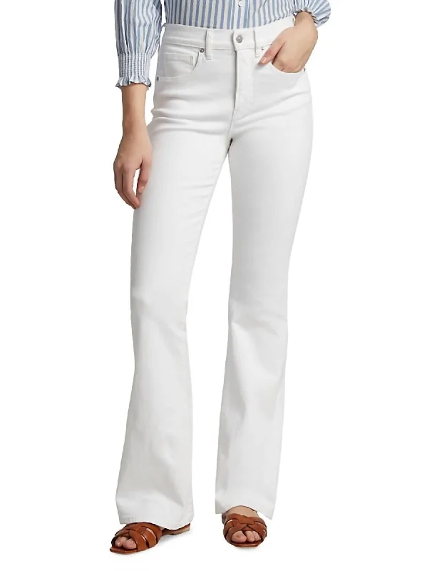 Hurry In Beverly Skinny Flare Jean In White