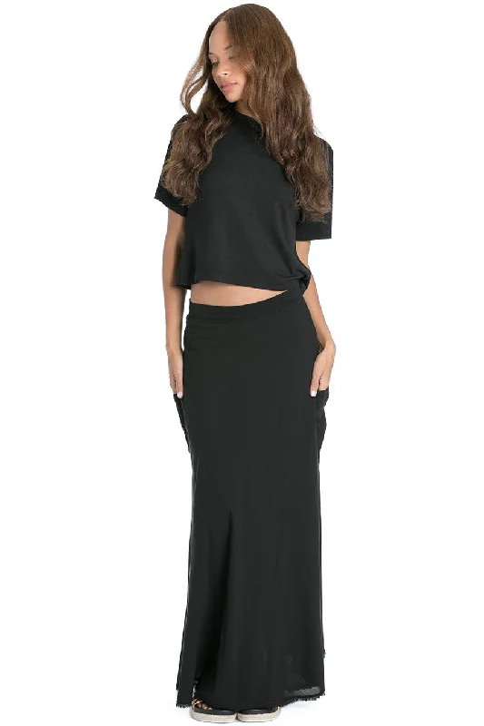 Cargo Raw Edge Voile Skirt