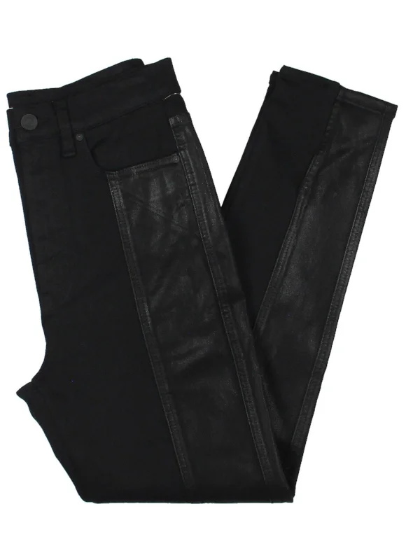 Value Deals Centerfold Womens Coated Denim Skinny Jeans