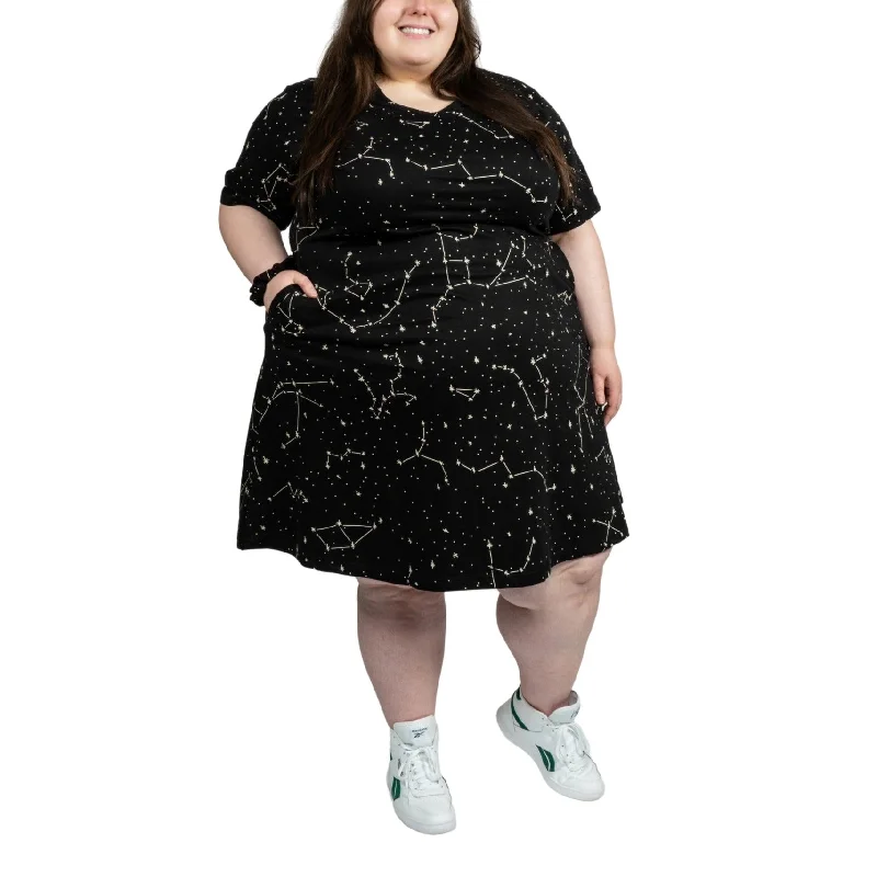 Big Discounts Constellations Glow-in-the-Dark A-Line Dress (No Waist Seam)