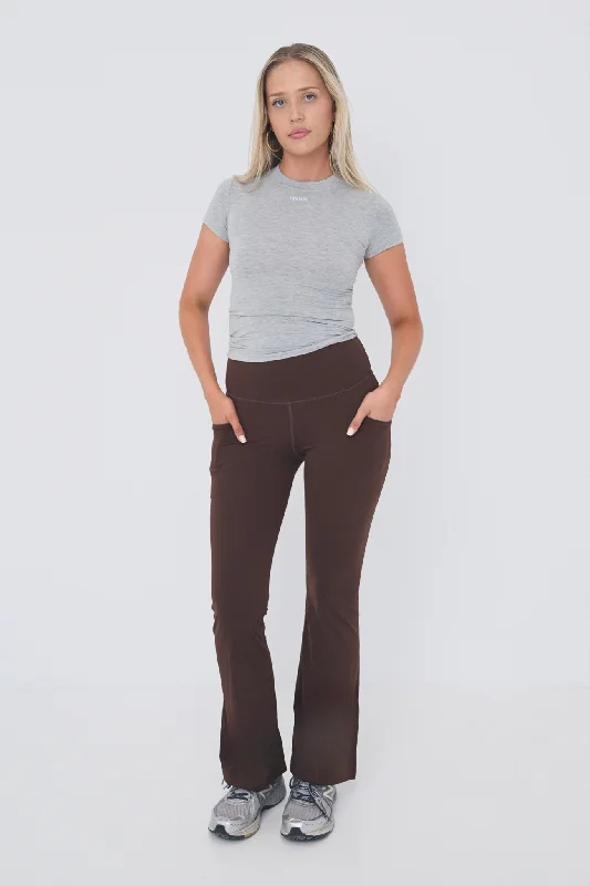 Big Savings Daze Flare Pocket Leggings - Espresso