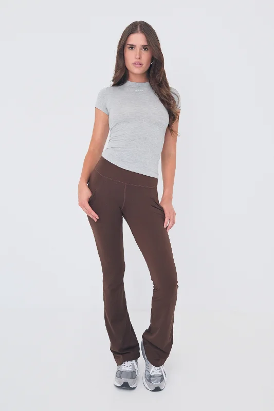 Steals and Deals Daze Flare Pocket (Tall) Leggings - Espresso