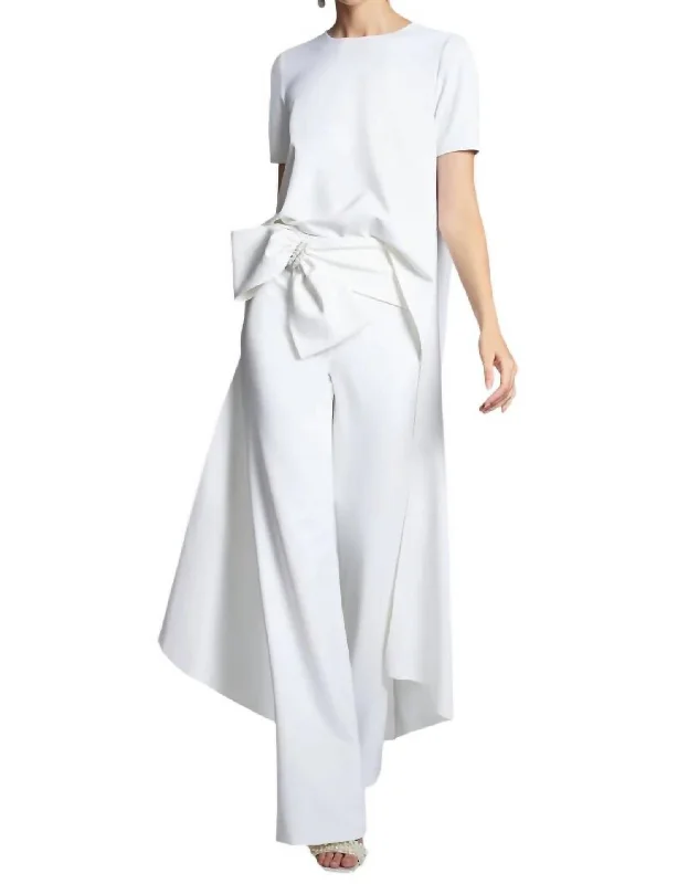 New Deals Embellished Whitley Pant In Ivory