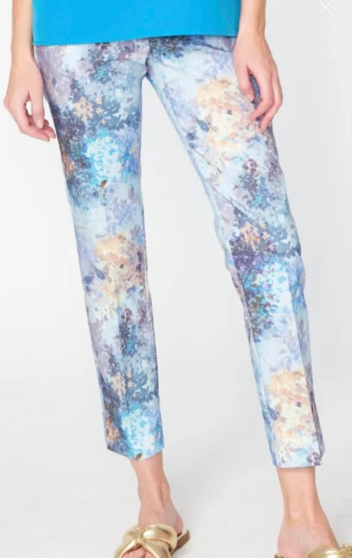 Bargain Prices Front Zip Ankle Pant Monet In Blue Multi