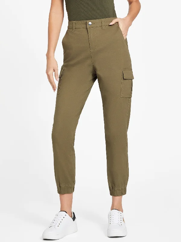 Exclusive Offers Gillianne Faux-Leather Cargo Joggers