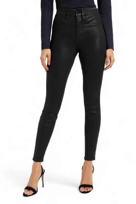 Massive Deals Good Legs Coated Skinny Jean In Black