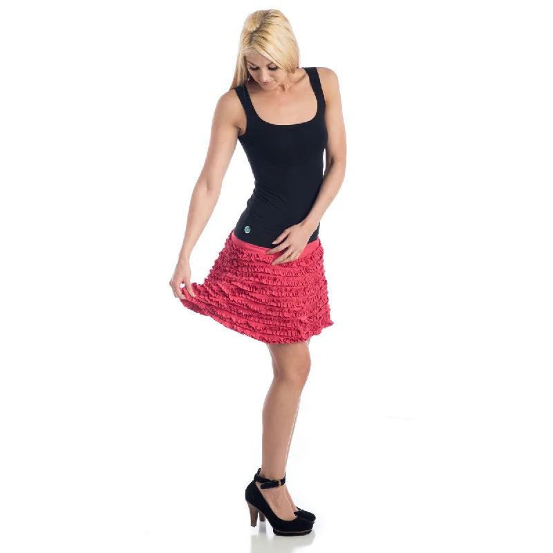 Massive Deals Grace Ruffled Mini Skirt watermelon