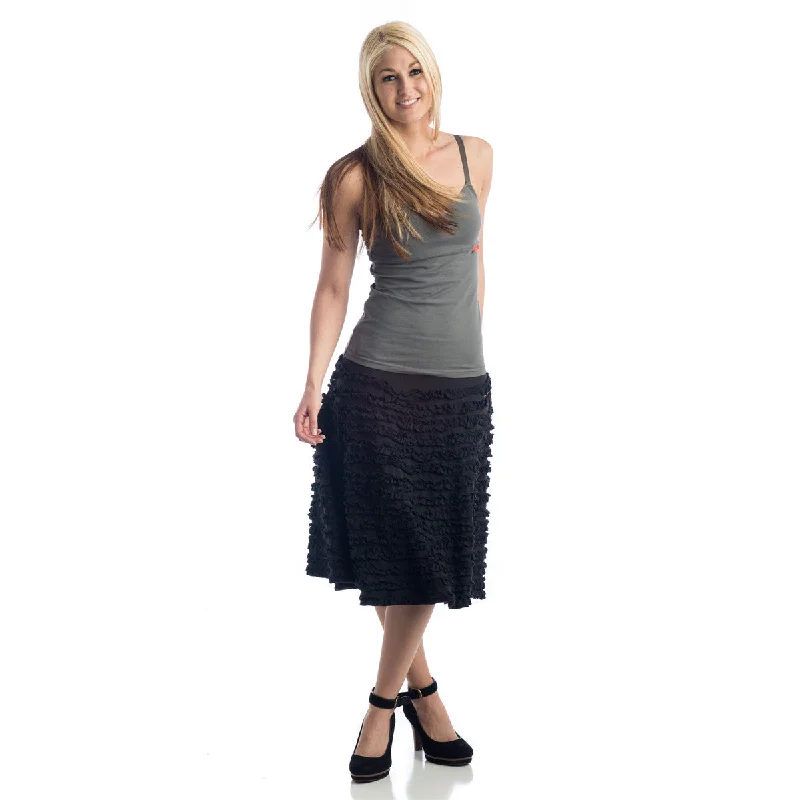 New Markdowns Grace Ruffled Skirt black