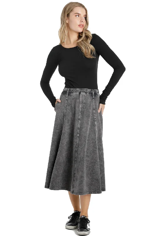 Big Discounts Jean Panel Midi Skirt