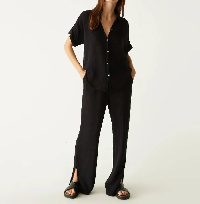 Special Promotion Jovi Double Gauze Pants In Black
