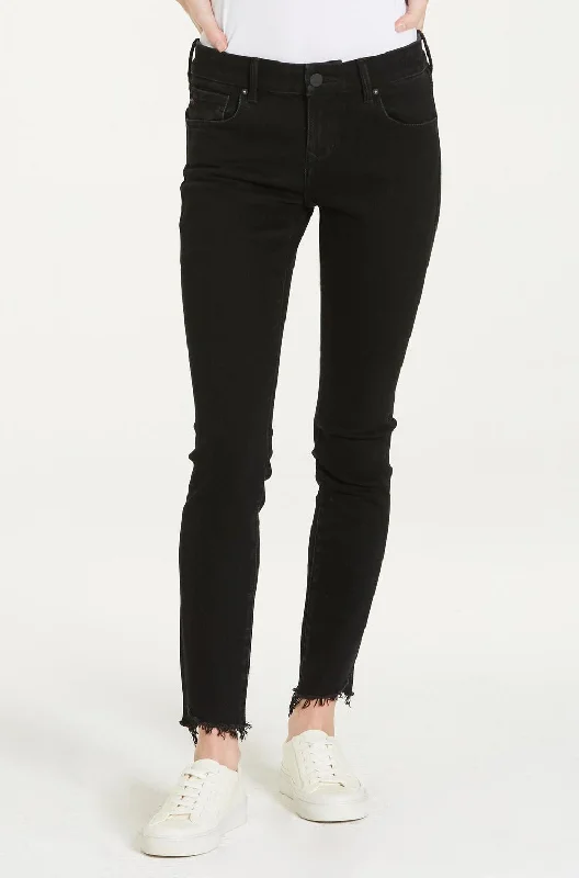 Joyrich Low Rise Skinny With Step Hem Jean In Black