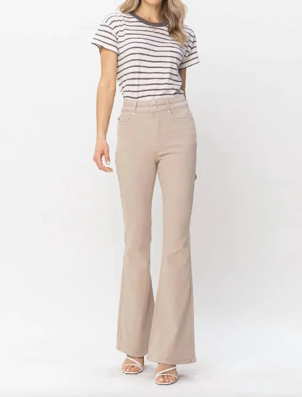 Quick Sale Khaki Flare Jeans