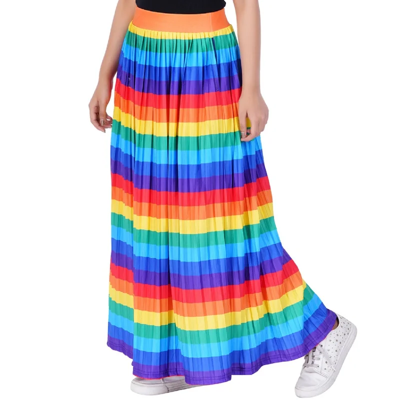 Super Sale Life In Colors Rainbow Pleated Maxi Skirt
