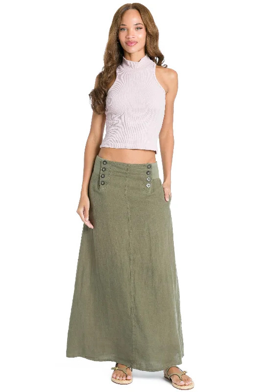 Markdowns Linen Sailor Long Skirt