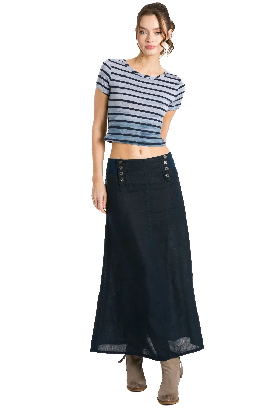 Price Cut Linen Sailor Long Skirt