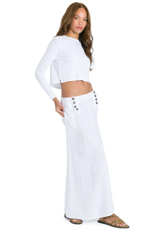 Shop and Save Linen Sailor Long Skirt
