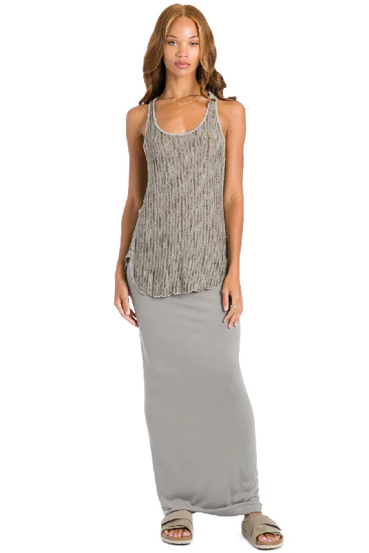 Final Sale Luxe Drawstring Easy Fit Column Skirt