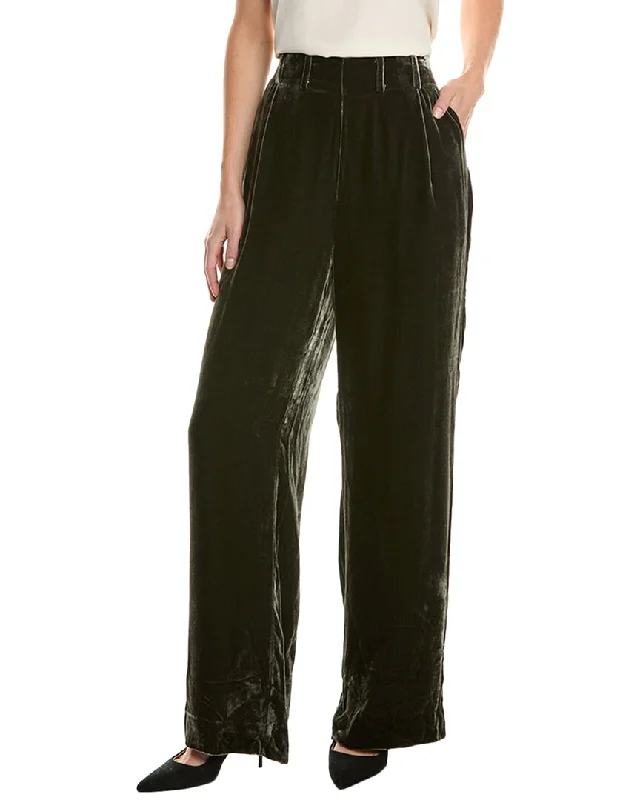 Final Sale Marie Oliver Ashlyn Velvet Silk-Blend Pant