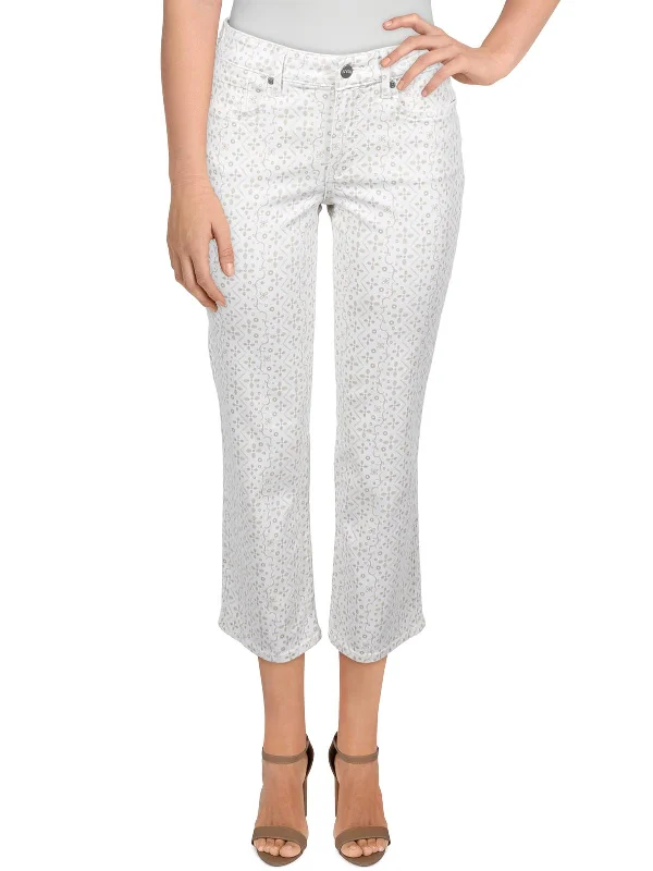 Markdowns Marilyn Womens Ankle Printed Straight Leg Jeans