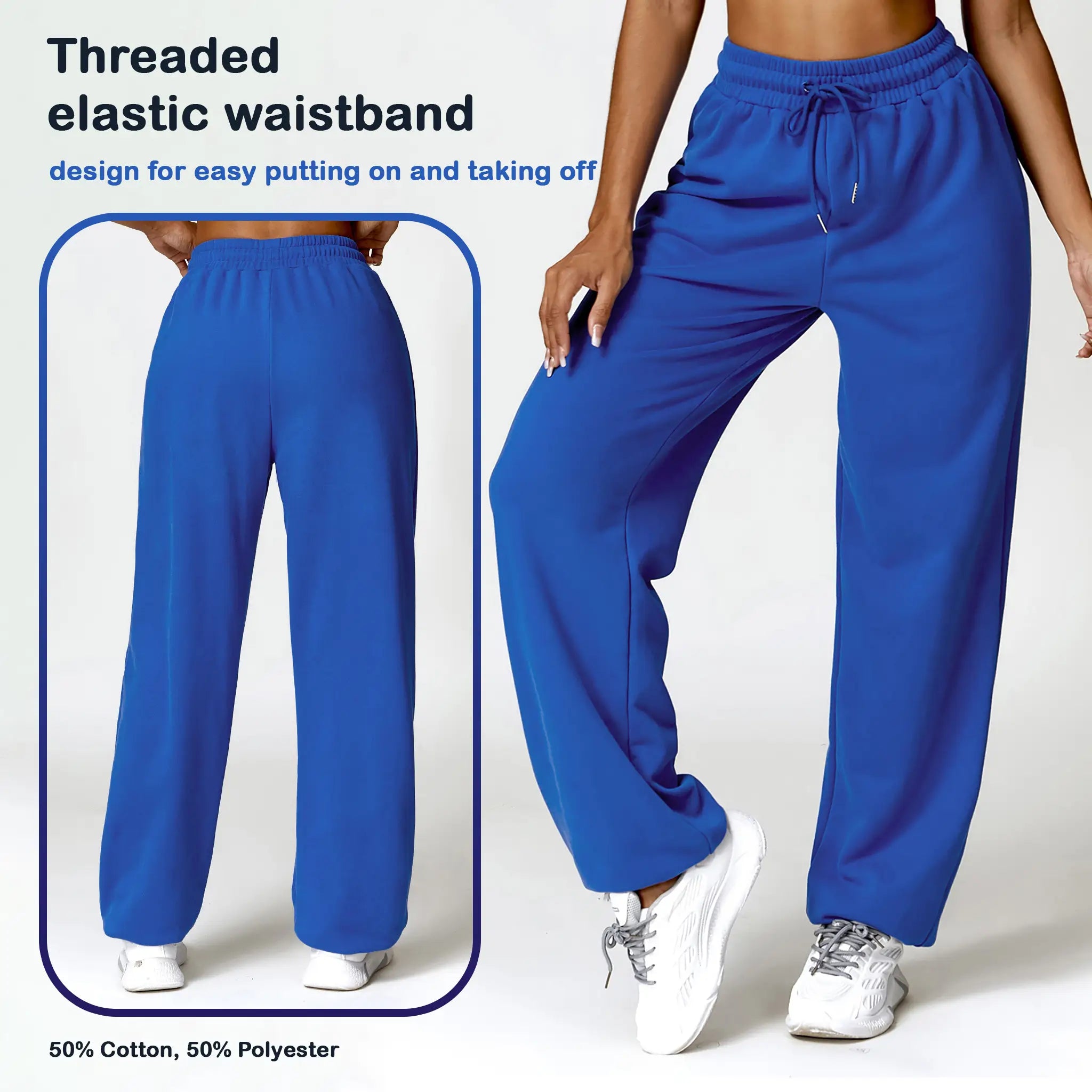 Act Now High Waist Ankle-tied Track Sweatpants Loose
