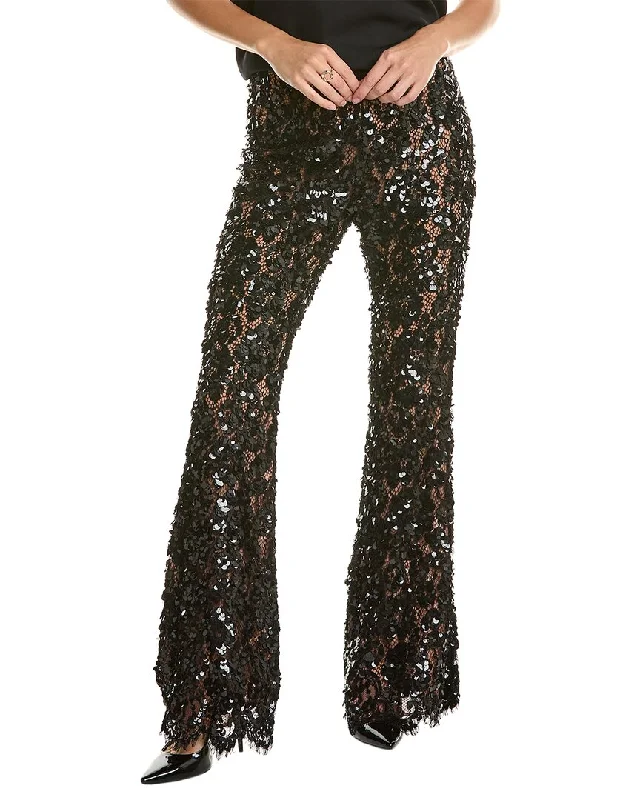 Buy More, Save More Michael Kors Collection Floral Lace Silk-Lined Bootcut Pant