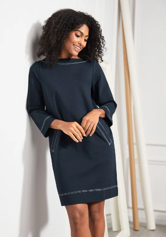 Modern Muse Shift Dress (Navy)