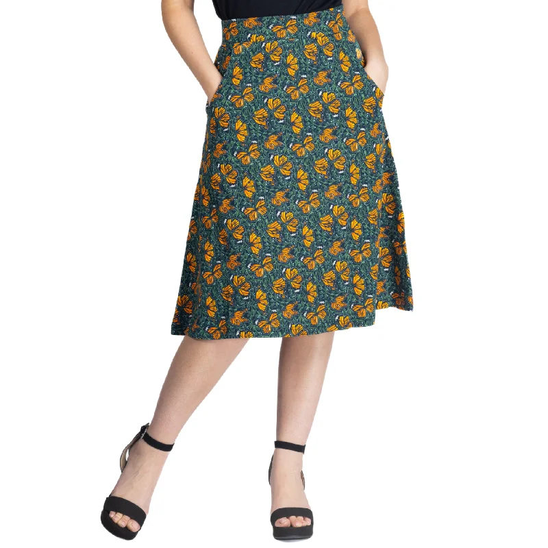 Bargain Prices Monarch Butterflies A-Line Skirt