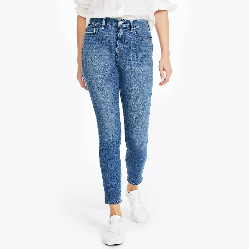 Time-Limited Offer Nautica Womens True Flex High-Rise Curvy Fit Skinny Denim