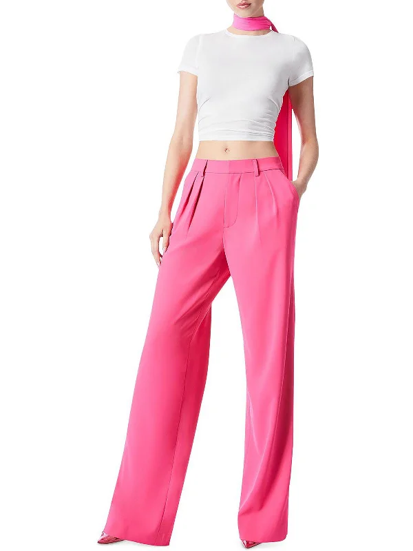 Limited Availability Pompey Womens Pleated Wide Leg Dress Pants
