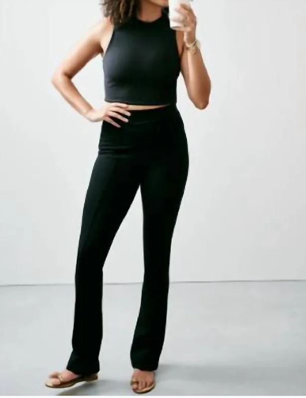 Instant Discount Ponte Micro Flare Pant In Classic Black