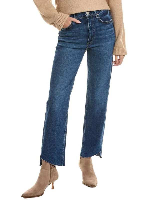 Price Cut rag & bone Harlow Mid-Rise Marine Ankle Straight Leg Jean