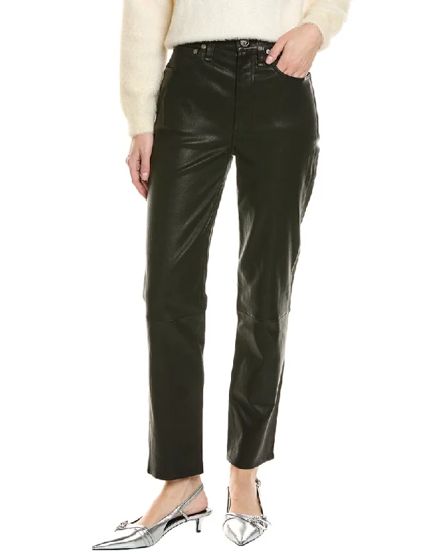 Price Reduction rag & bone Wren High-Rise Slim Leather Pant