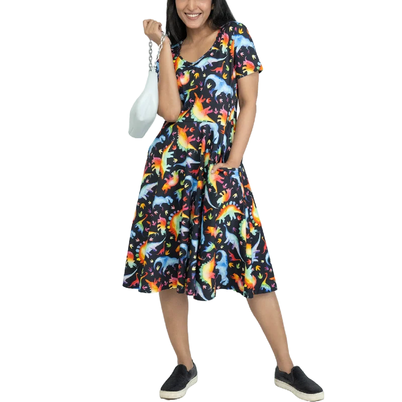 Crazy Savings Rainbowsaurus Twirl Dress