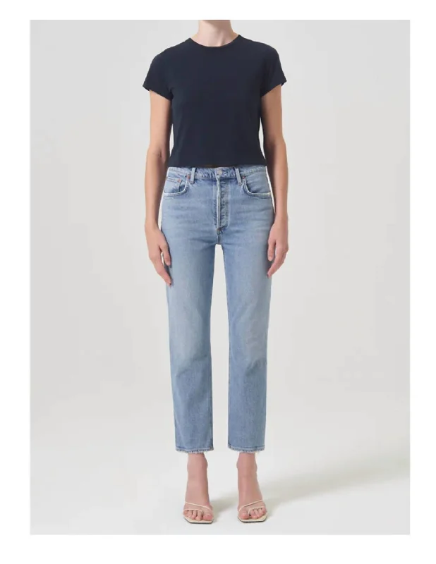 Price Cut Riley High Rise Straight Crop In Hassle