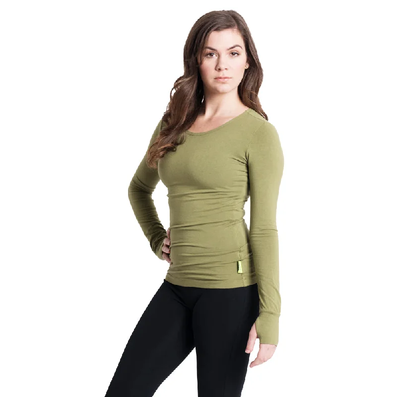 Limited Availability Strength Bamboo Long Sleeve T-shirt - Olive/Green