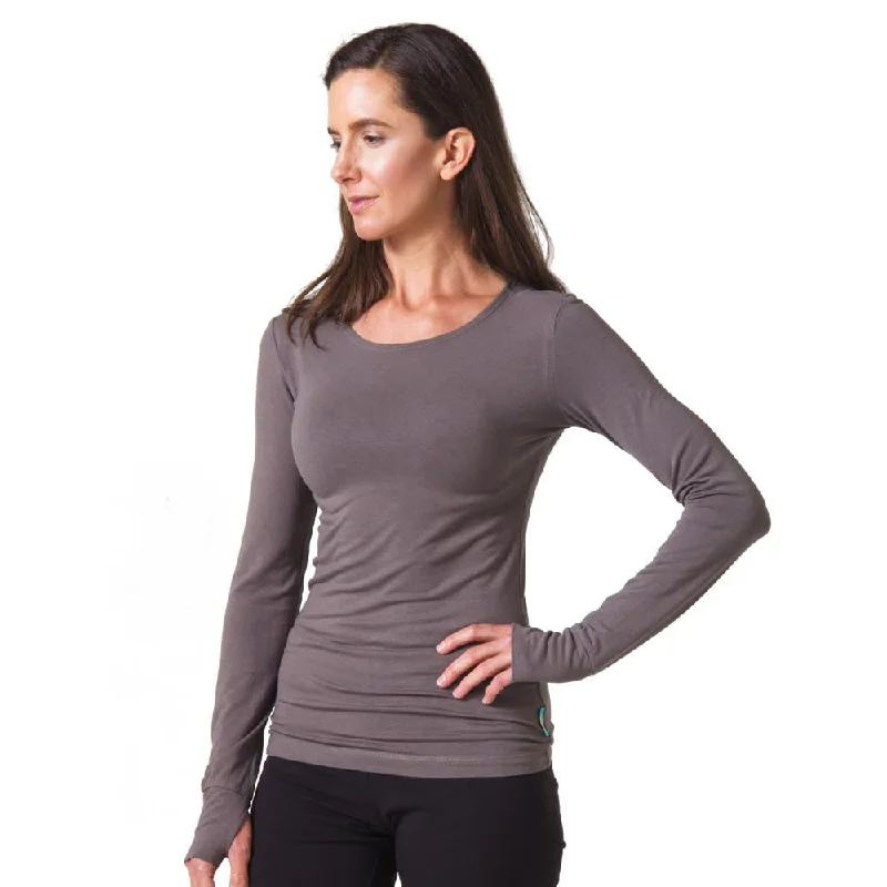 New Deals Strength Bamboo Long Sleeve T-shirt Gray