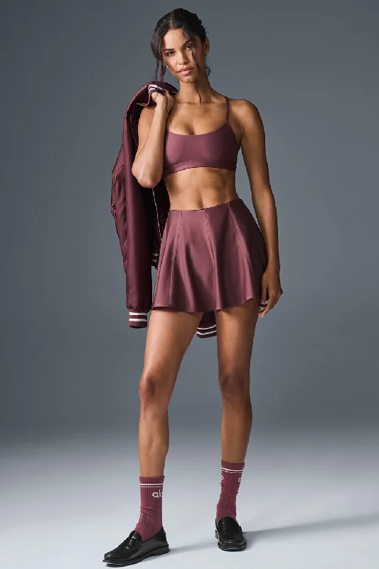 Airlift Down The Line Tennis Skirt - Burgundy Truffle