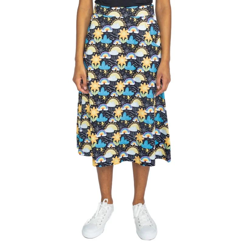 Overstock Weather A-Line Midi Skirt