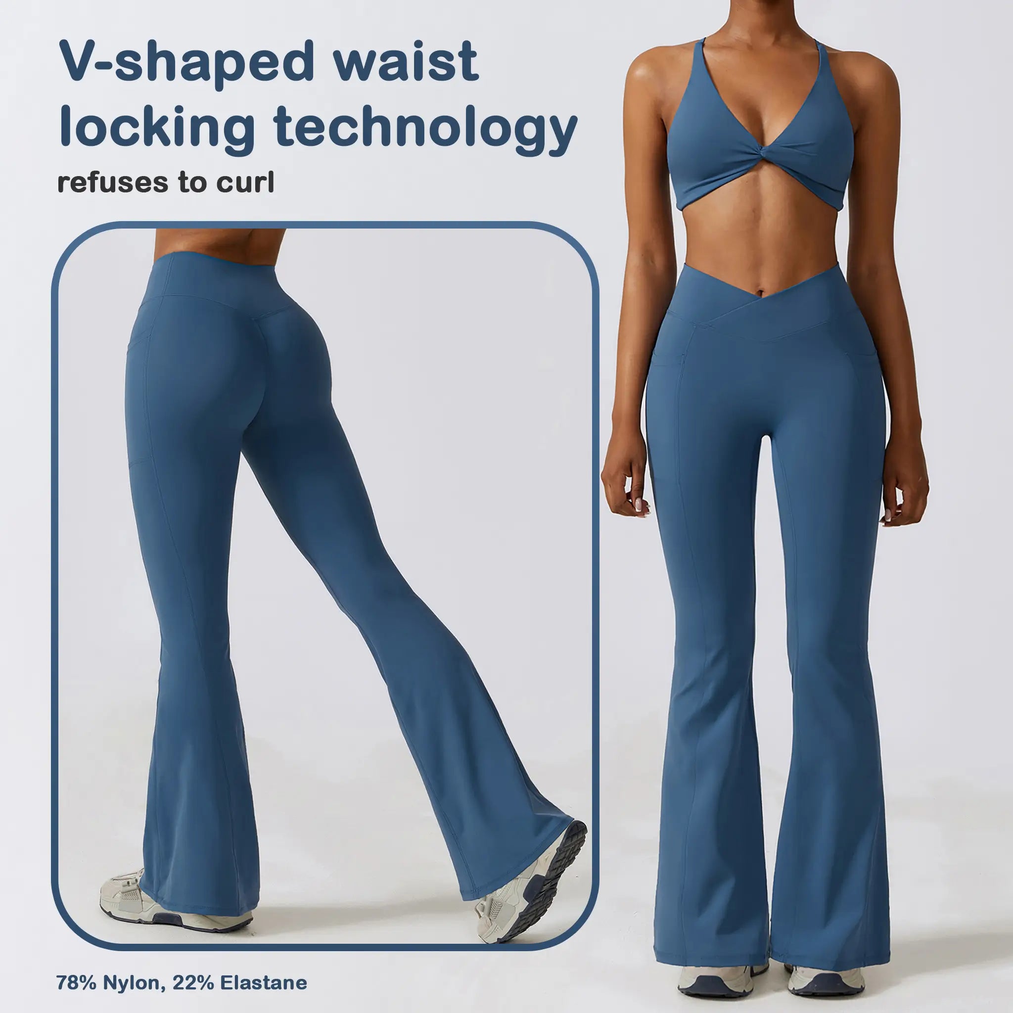 Limited Edition Wide Pants Hip Lifting Yoga Bell-bottom Sports Pants