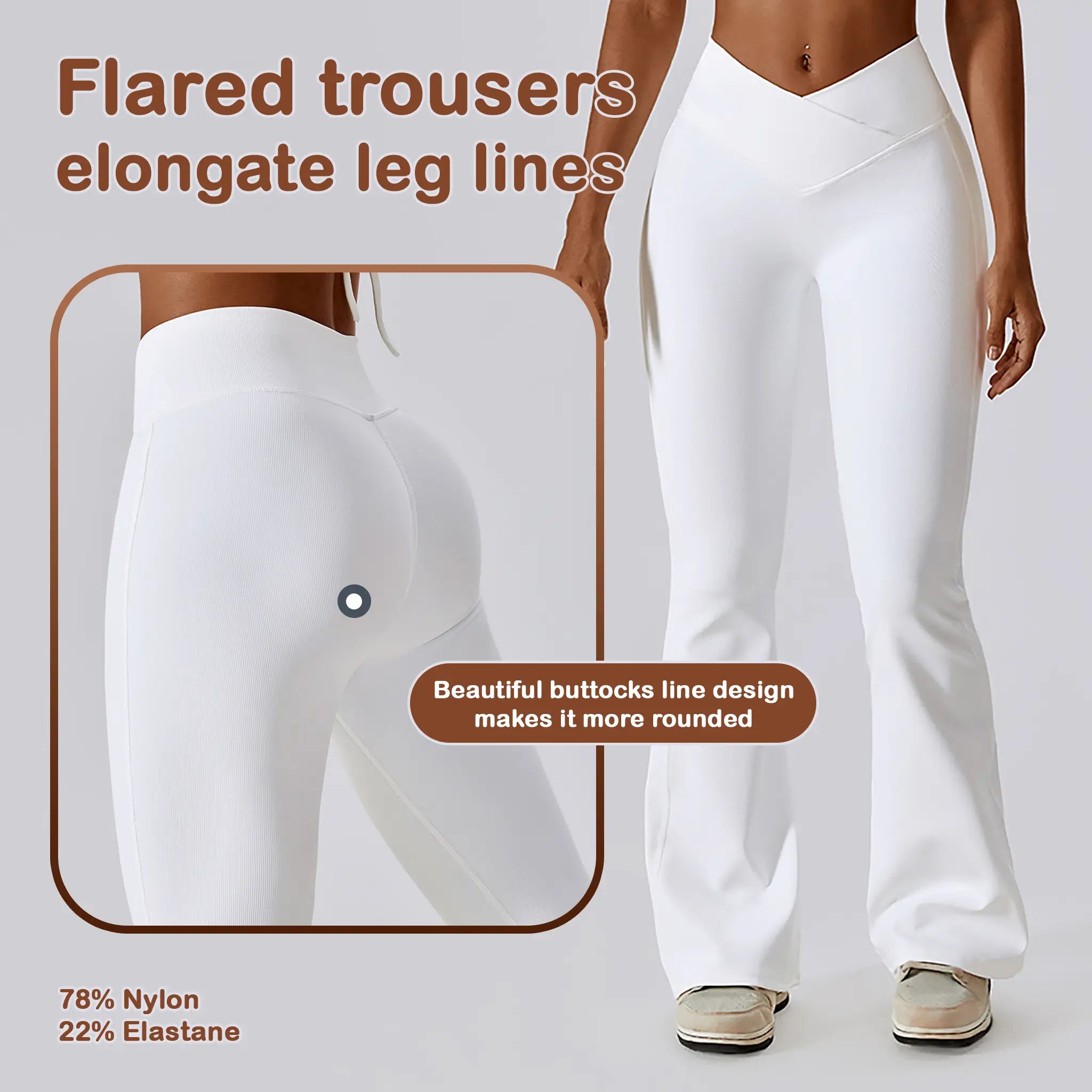Midnight Madness Cross High Waist Yoga Sports Bell-bottom Pants