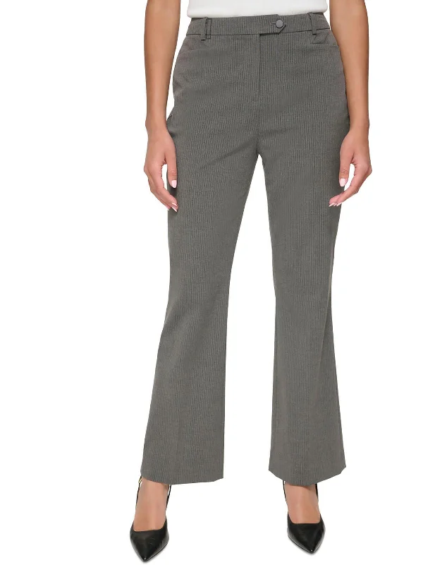 Year-End Sale Womens High Rise Pinstripe Wide Leg Pants