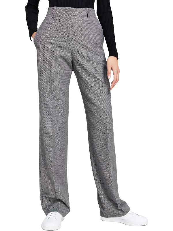Crazy Deals Womens High-Rise Recycled Polyester Straight Leg Pants