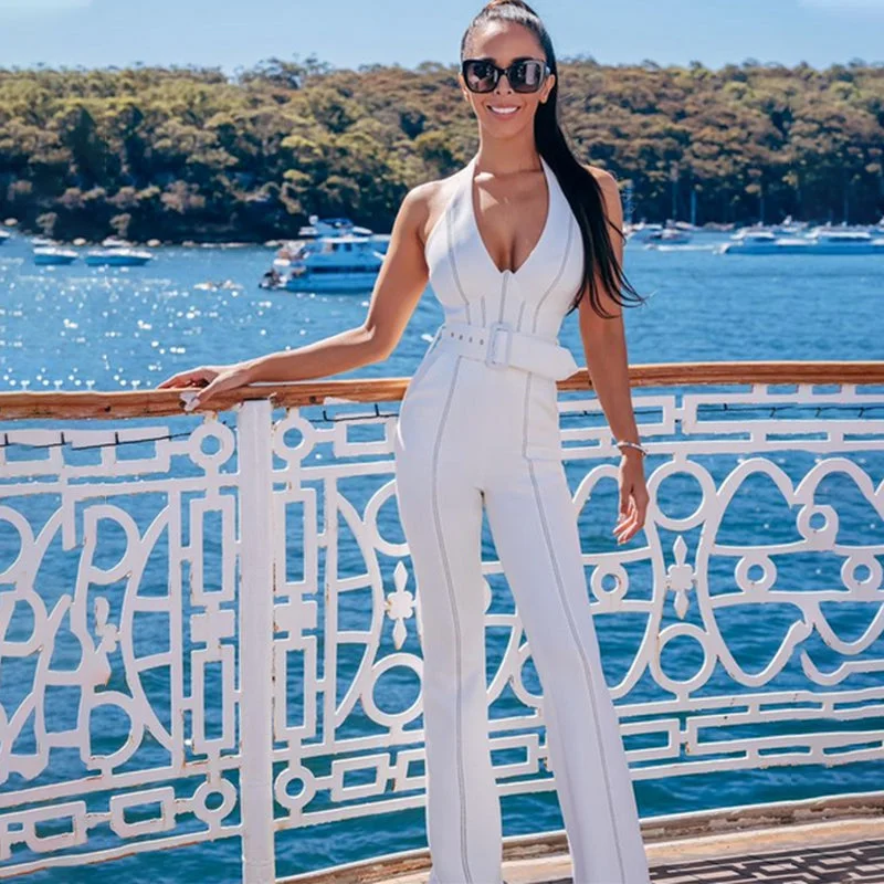 Final Sale 2021 New Deep V Hanging Neck Sleeveless Fall Jumpsuit Backless Pencil Pants Sexy Tight Jumpsuit Women Final Sale 2021 New Deep V Hanging Neck Sleeveless Fall Jumpsuit Backless Pencil Pants Sexy Tight Jumpsuit Women