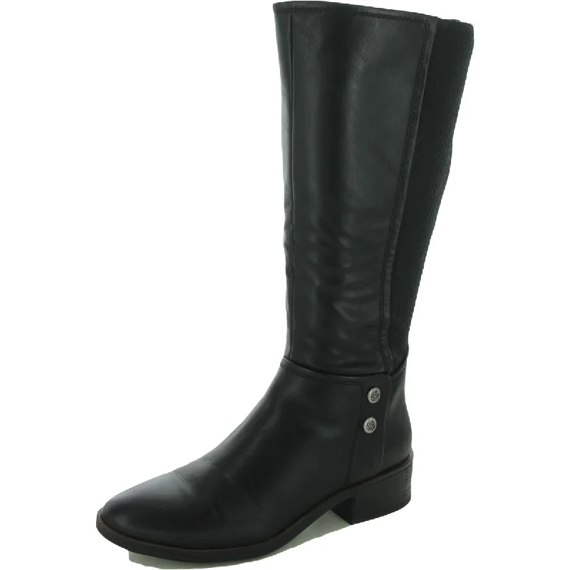Massive Deals Baretraps Womens Madelyn Faux Leather Embossed Knee-High Boots