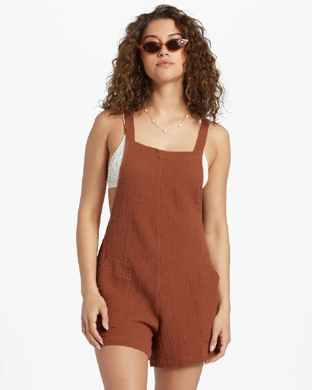 Special Savings Beach Crush Romper - Toasted Coconut