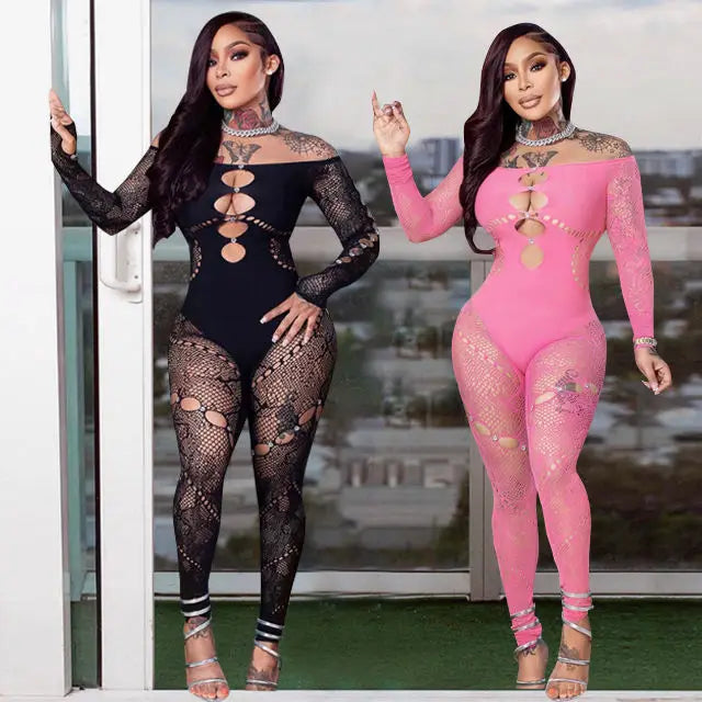 Final Clearance Bomblook C1120JP Long Sleeve Version Sexy Hollow Out Playsuit Hot Casual Thick One Piece Jumpsuit Off Shoulder Jumpsuits Women Final Clearance Bomblook C1120JP Long Sleeve Version Sexy Hollow Out Playsuit Hot Casual Thick One Piece Jumpsuit Off Shoulder Jumpsuits Women