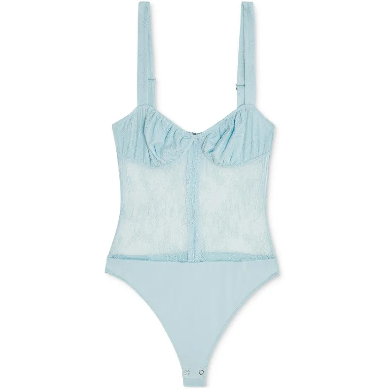 Members Only Danielle Bernstein Womens Juniors Lace Thong Bodysuit